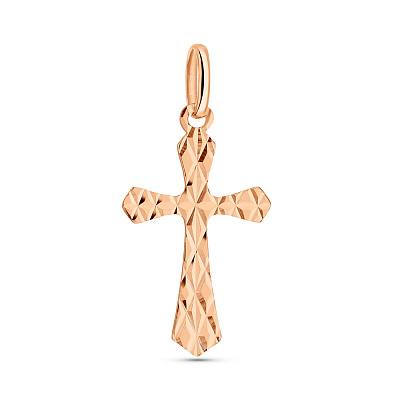 Крестик из красного золота  (арт. 424866)