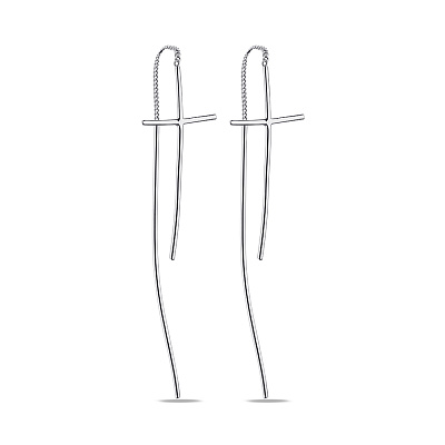 Сережки-протяжки зі срібла Trendy Style (арт. 7502/С2/2018)