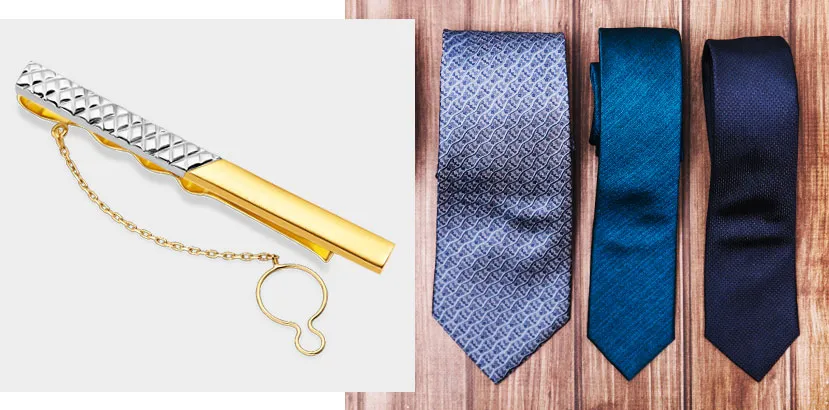 золотий затискач для краватки