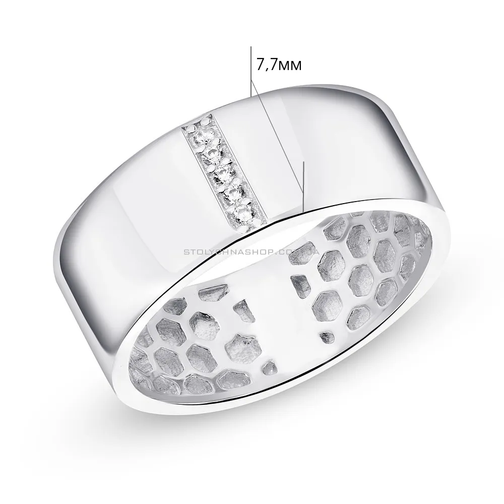 Серебряное кольцо с дорожкой из фианитов  (арт. 7501/5408)