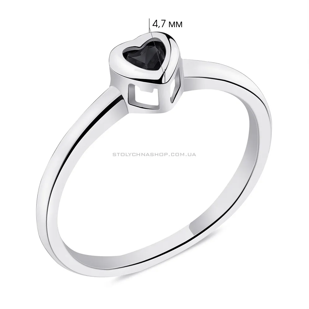 Кольцо из серебра Сердце с альпинитом (арт. 7501/6301ч)