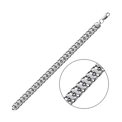 Срібний ланцюговий браслет Фантазійного плетіння (арт. 7909/2047/1-ч)