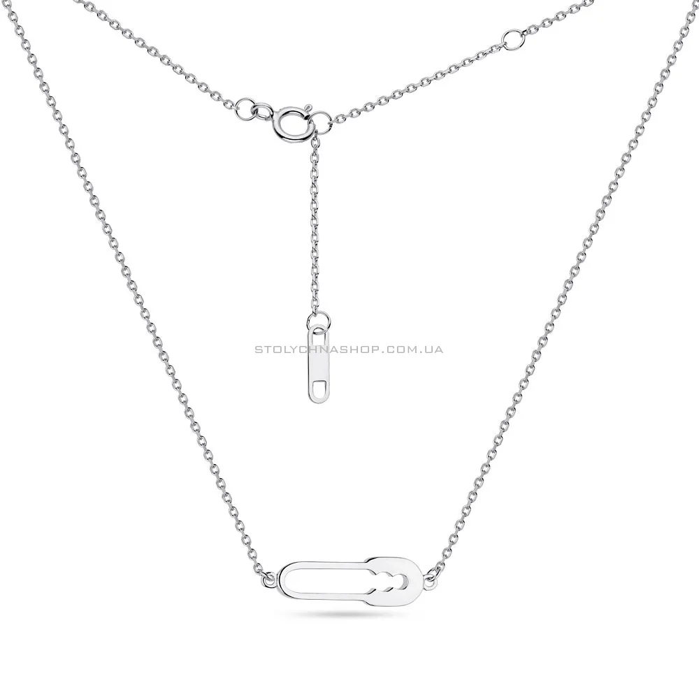 Колье серебряное "Булавка" без камней Trendy Style (арт. 7507/1389)