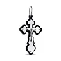Серебряный крестик с распятием и ониксом (арт. 7504/3944о)