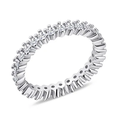 Серебряное кольцо-дорожка с фианитами  (арт. 7501/5634)