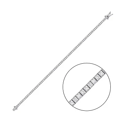 Срібний тенісний браслет з фіанітами (арт. 7509/3839/1)