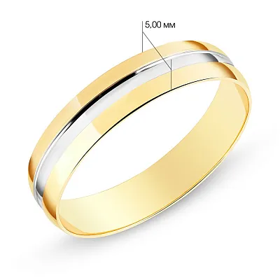 Обручальное кольцо Европейка из комбинированного золота (арт. 239188ж)