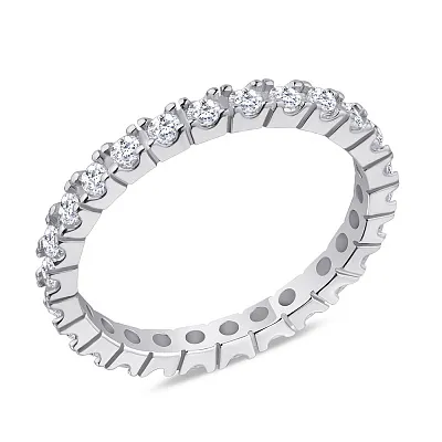 Серебряное кольцо-дорожка с фианитами  (арт. 7501/5832)