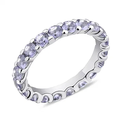 Серебряное кольцо с фиолетовыми альпинитами (арт. 7501/6000аф)