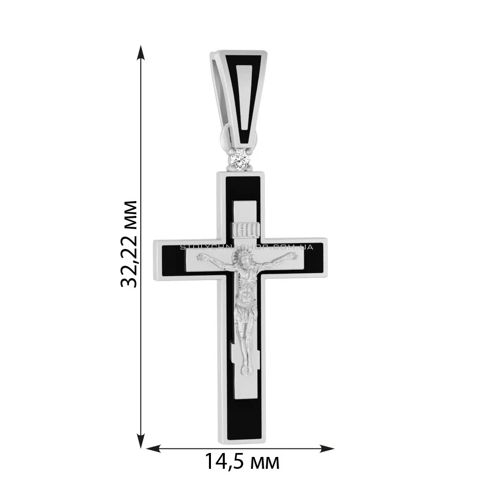 Крестик из золота с черной эмалью (арт. 501091беч)