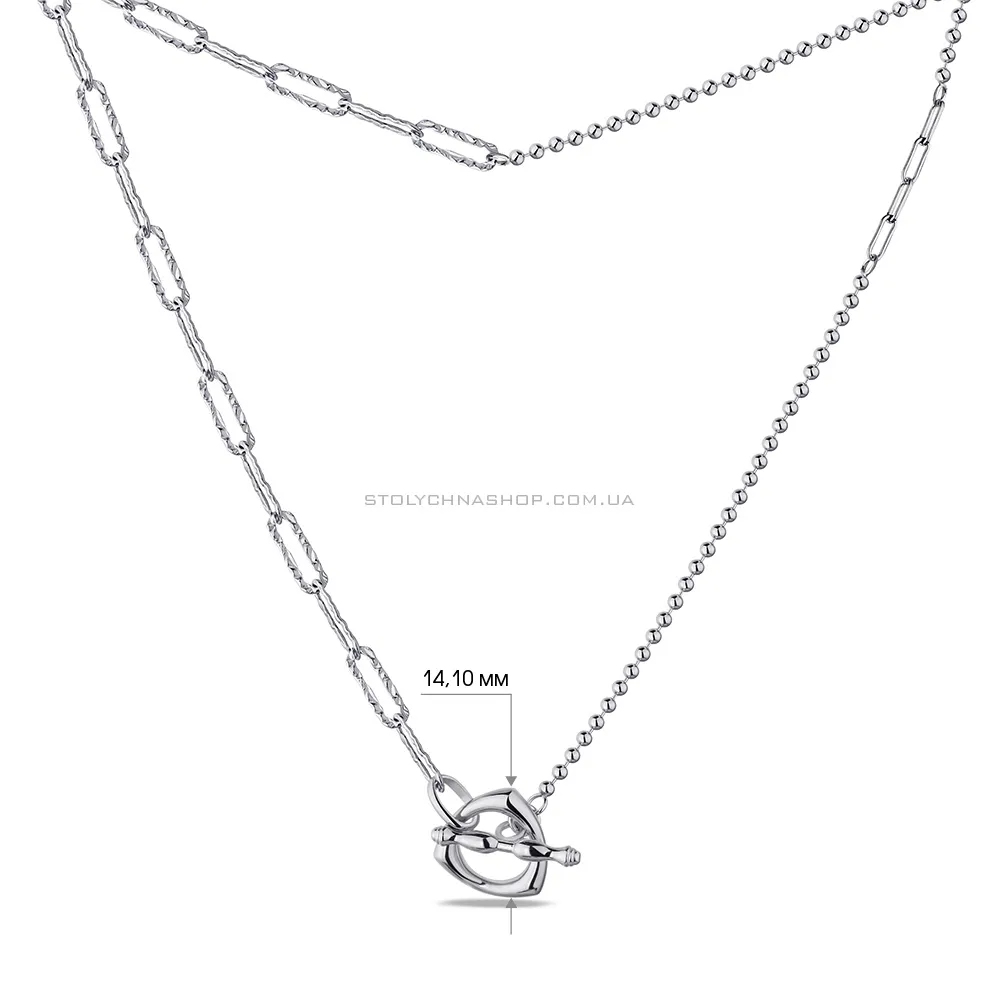 Колье Trendy Style из серебра с разными типами плетения (арт. 7507/1459)