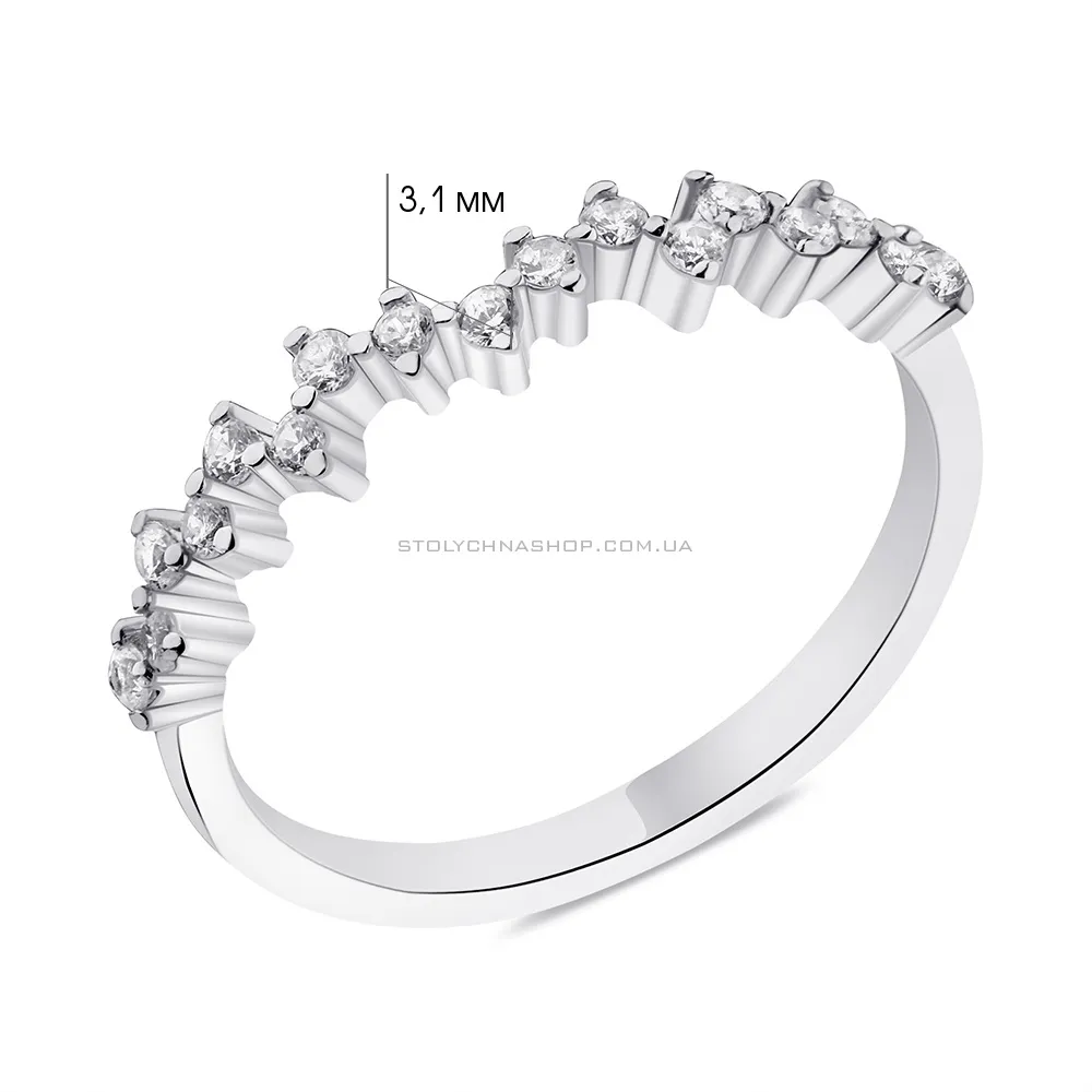 Серебряное кольцо с фианитами  (арт. 7501/6162)