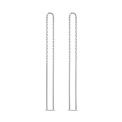 Сережки-протяжки зі срібла (арт. 7502/4856/2)