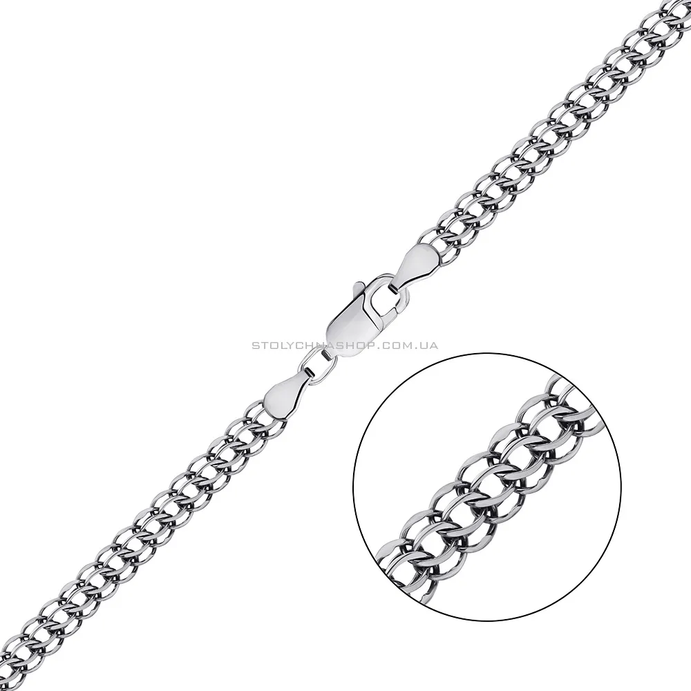 Массивная серебряная цепочка плетения Питон (арт. 0305628ч)