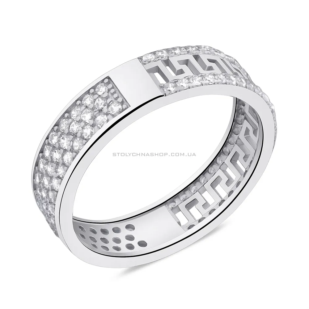 Двухстороннее кольцо из серебра (арт. 7501/КК2Ф/2057-17)