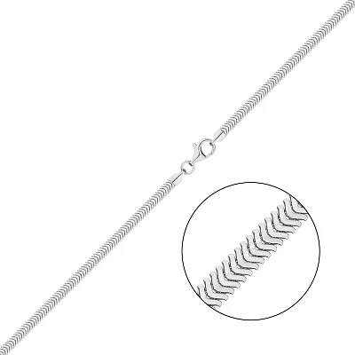 Срібний ланцюжок плетіння Снейк плоский (арт. 0304207п)
