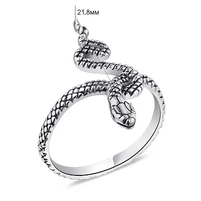Серебряное кольцо &quot;Змея&quot; с чернением  (арт. 7901/5894)