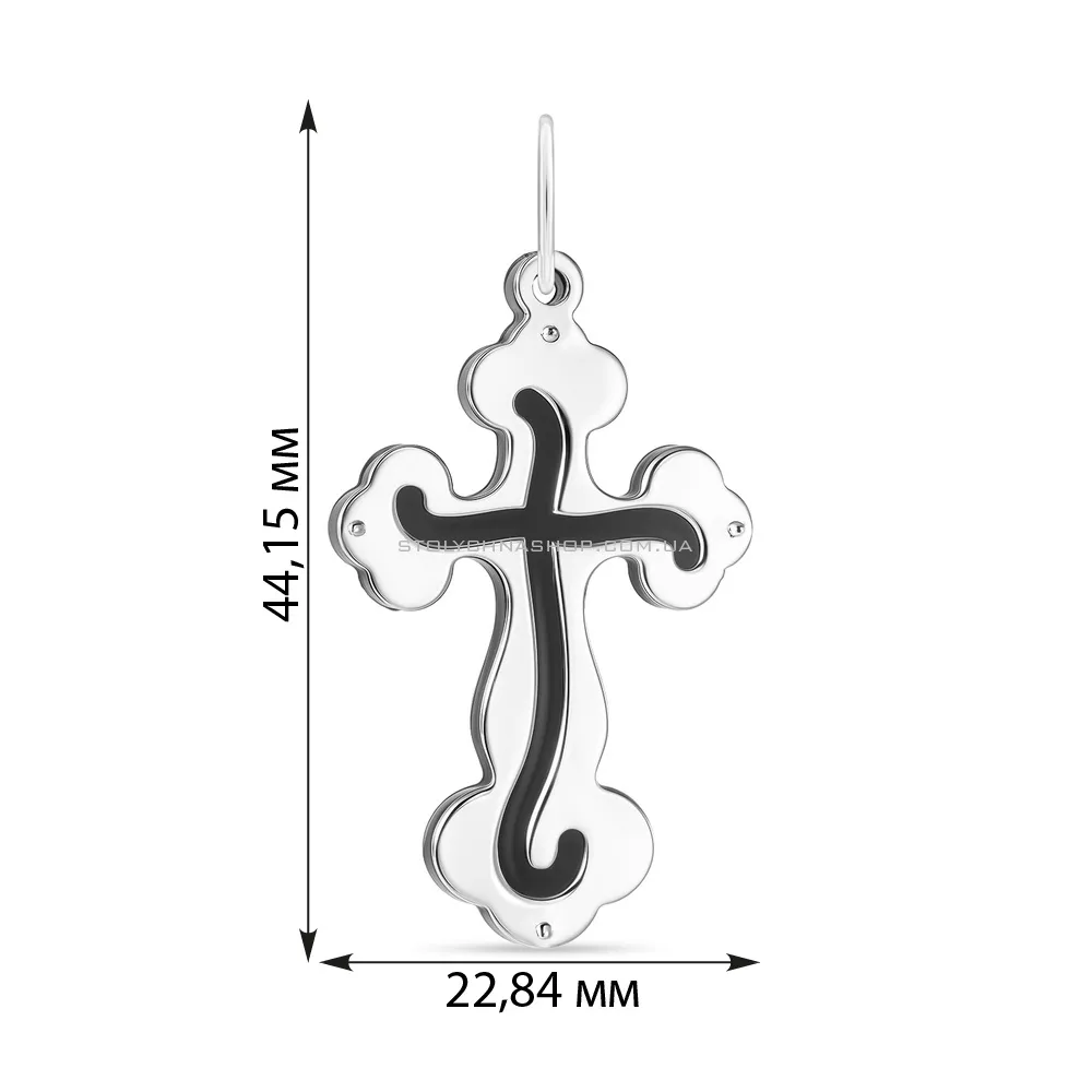 Срібний декоративний хрест з оніксом (арт. 7503/2997о)