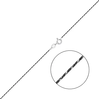 Серебряная цепочка с черным родированием (арт. 7508/1738чр)