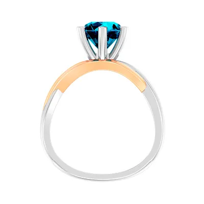Золотое кольцо с топазом Blue Ocean (арт. 140746Пбл)