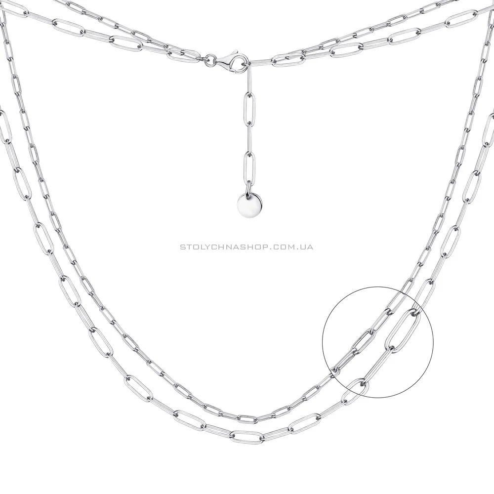 Багатошарове кольє Trendy Style зі срібла  (арт. 7507/2014)