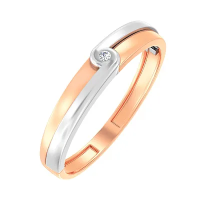 Золотое кольцо с бриллиантом  (арт. К011029)