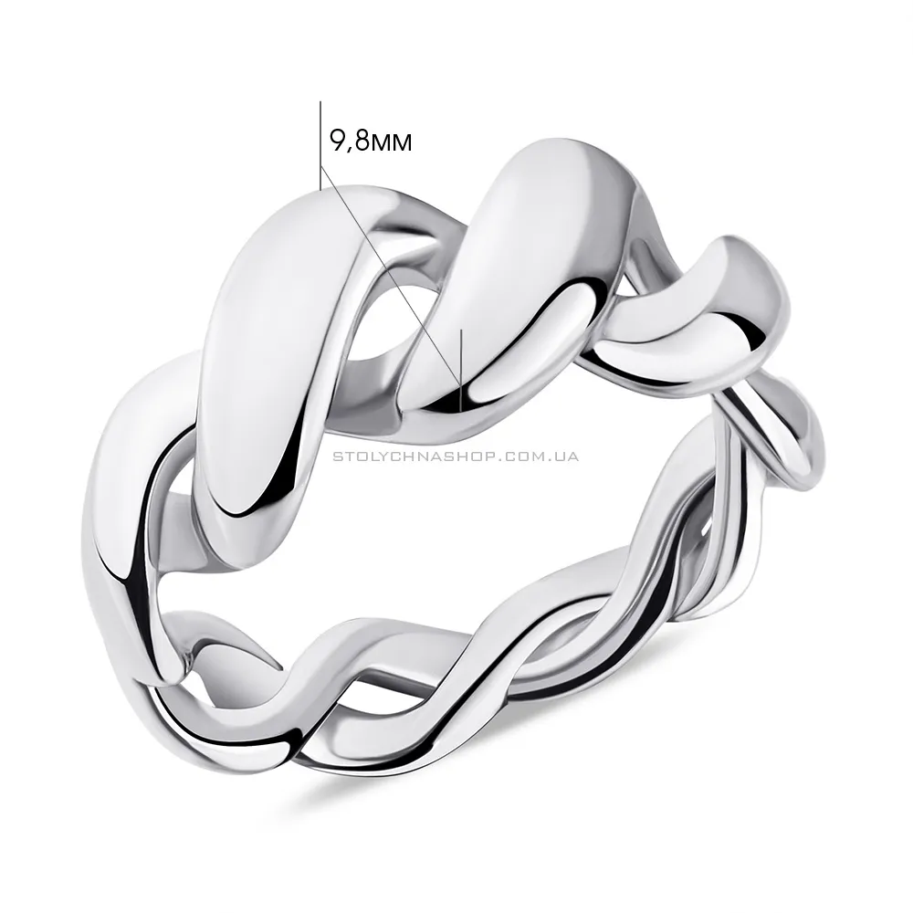 Переплетенное кольцо из серебра  (арт. 7501/5643)