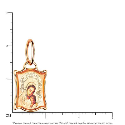 Ладанка &quot;Богородица&quot; из красного золота (арт. 424340)