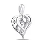 Кулон из серебра Сердце с фианитами (арт. 7503/3672)