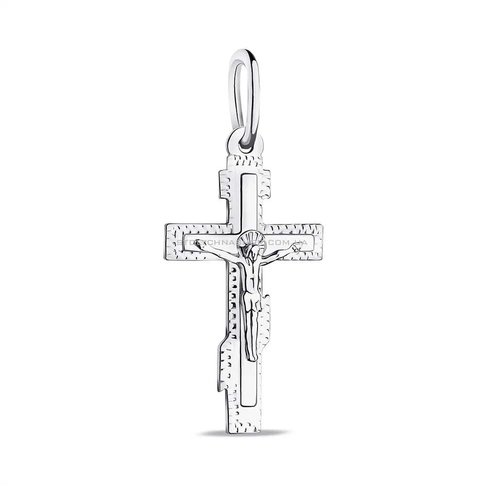 Серебряный крестик с распятием (арт. 7504/2-8224,0,2)