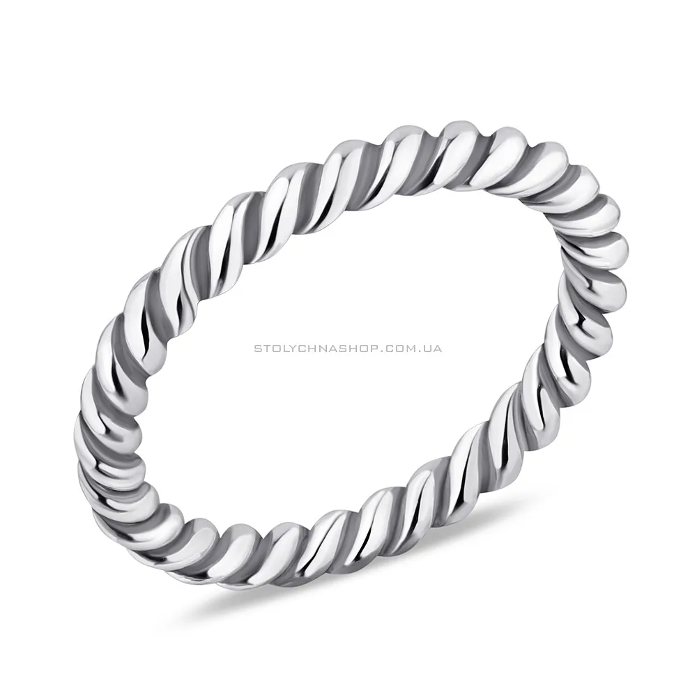 Серебряное кольцо "Спираль" без камней  (арт. 7901/5903)