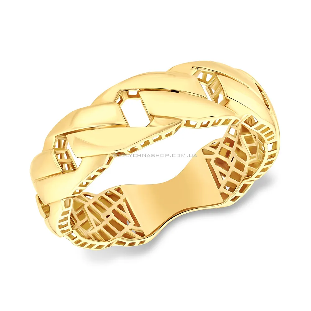 Кольцо "Звенья" из желтого золота без камней (арт. 155310ж)