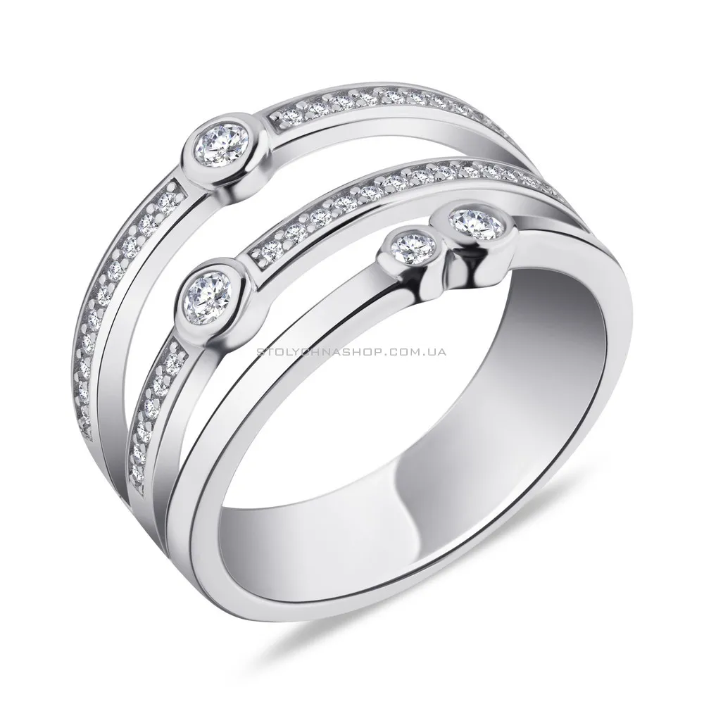 Серебряное кольцо с белыми фианитами (арт. 7501/5168)