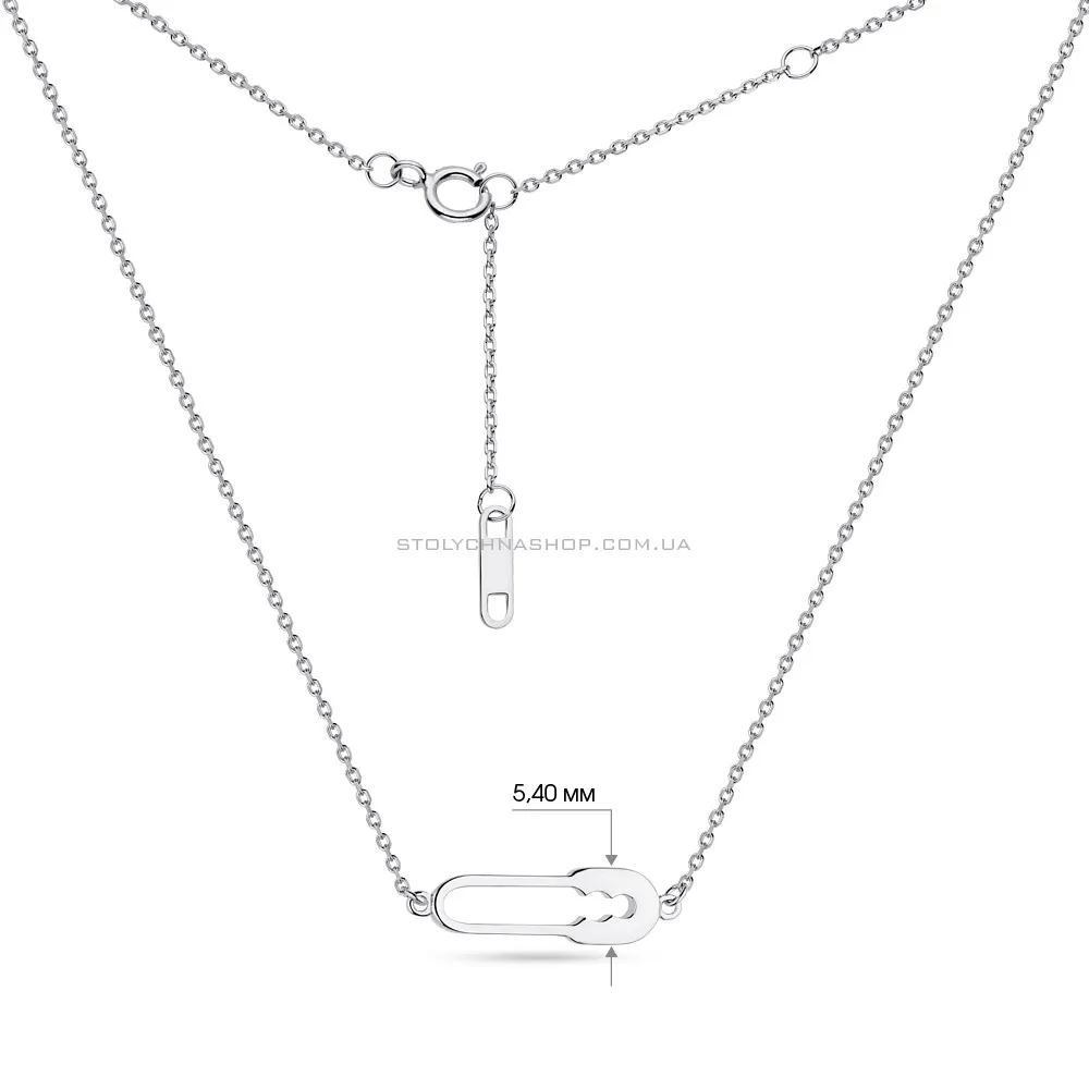 Колье серебряное "Булавка" без камней Trendy Style (арт. 7507/1389)