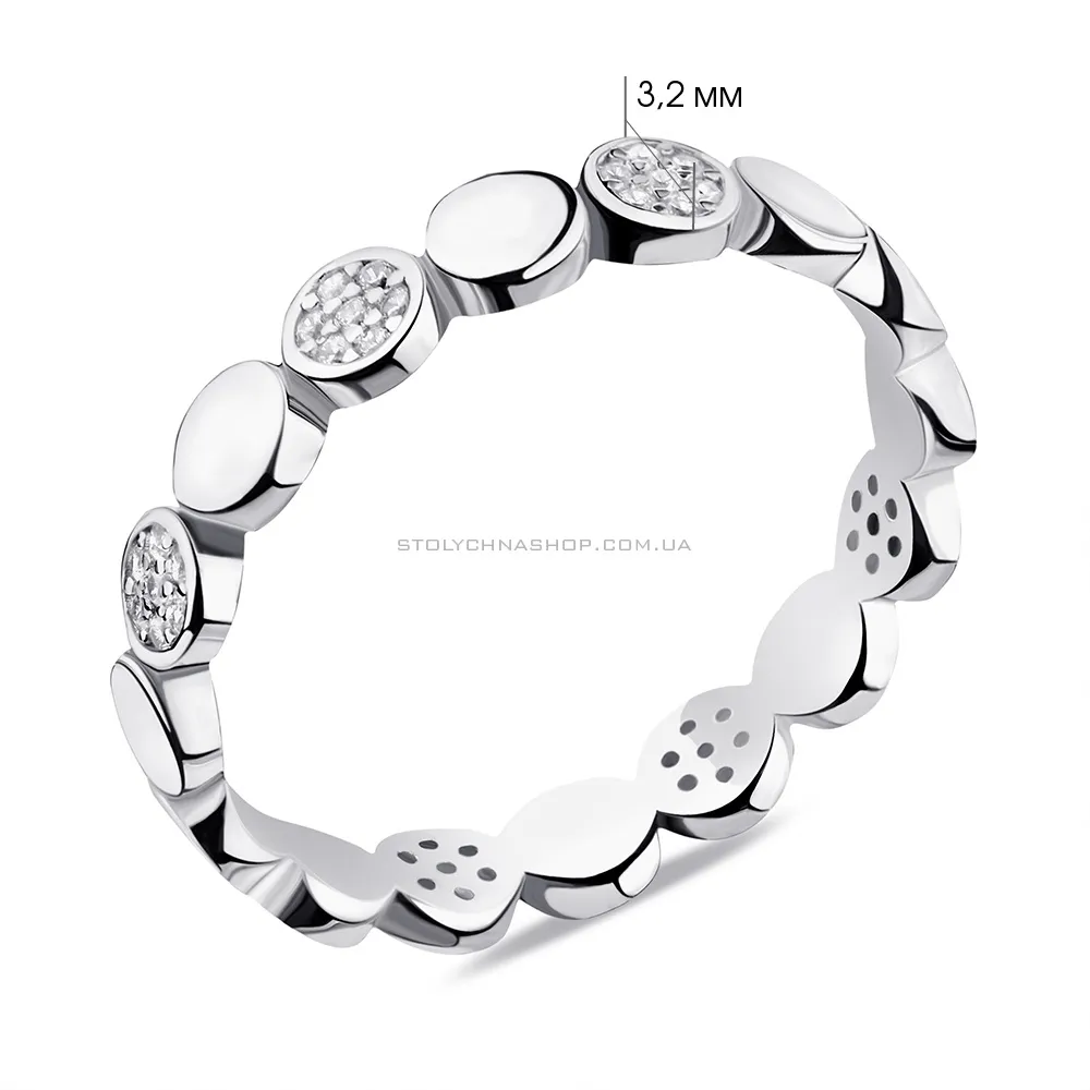 Серебряное кольцо с фианитами (арт. 7501/6219)