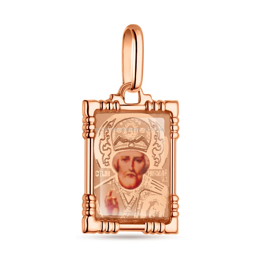 Золотая ладанка иконка "Николай Чудотворец" (арт. 401000Н)