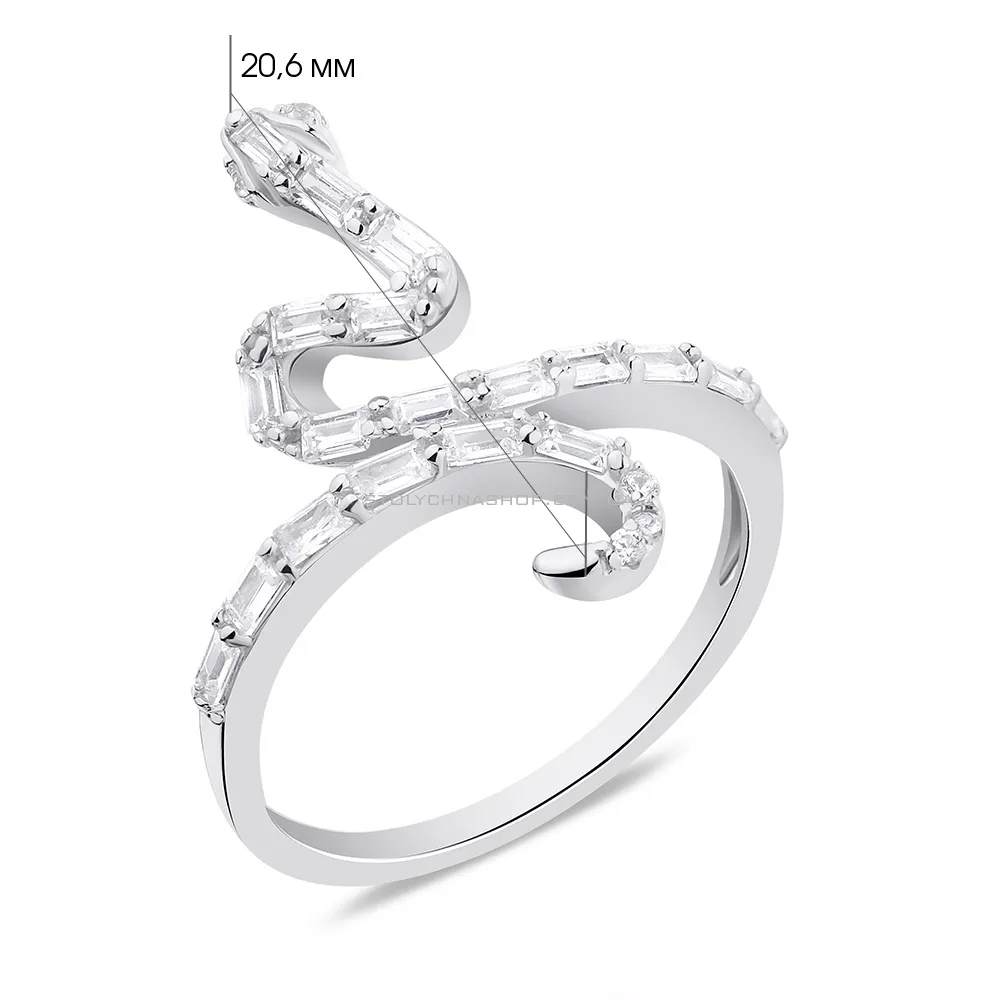 Серебряное кольцо Змея с фианитами (арт. 7501/6226)