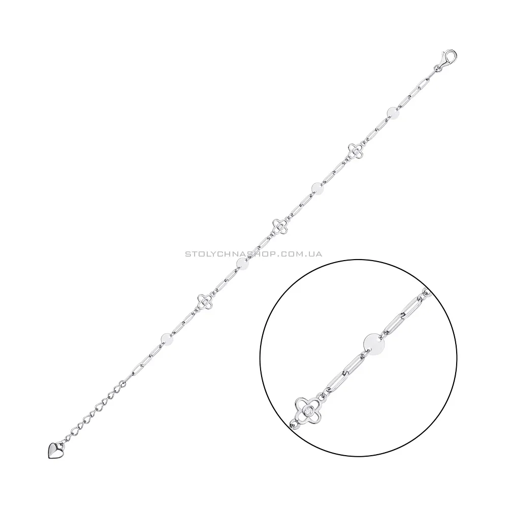 Срібний браслет з фіанітами (арт. 7509/3785)