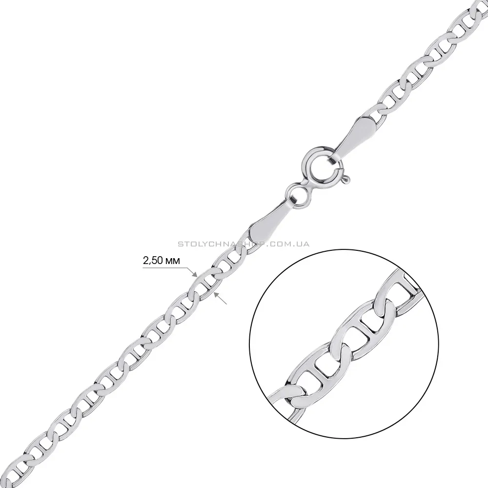 Серебряная цепочка плетения Барли (арт. 0300104)