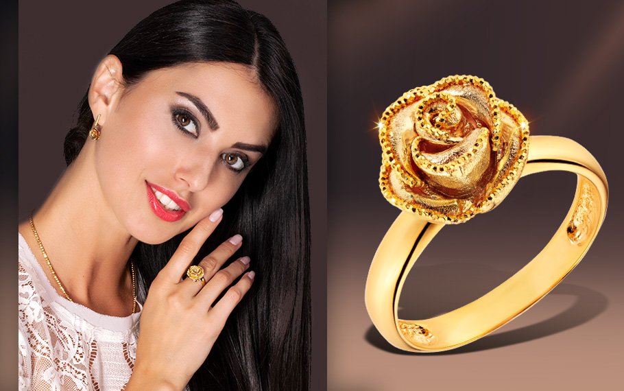 Золотое кольцо роза