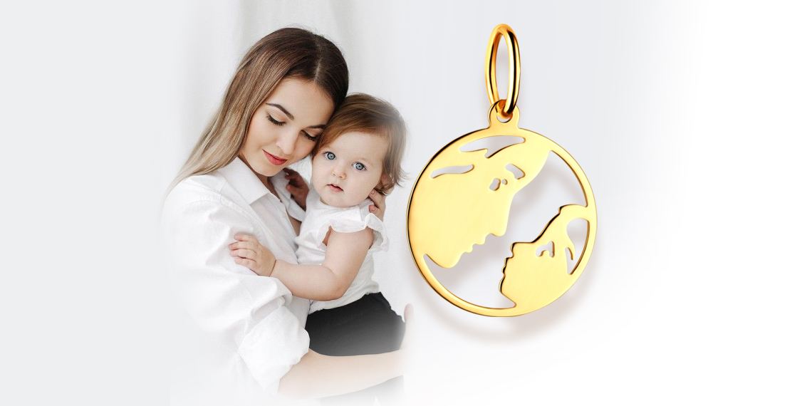 Золотая подвеска «Мать и дитя» (арт. 423578ж)