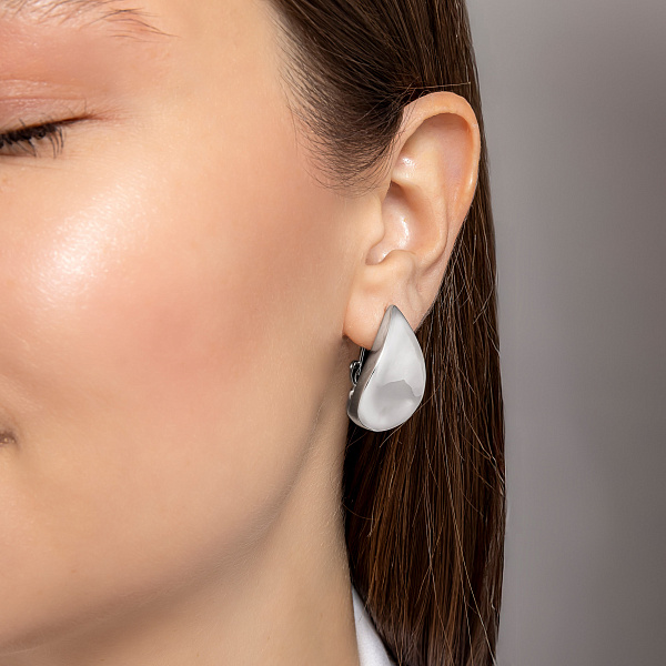 Серьги из белого золота Francelli (арт. е1091780б) – изображение 2