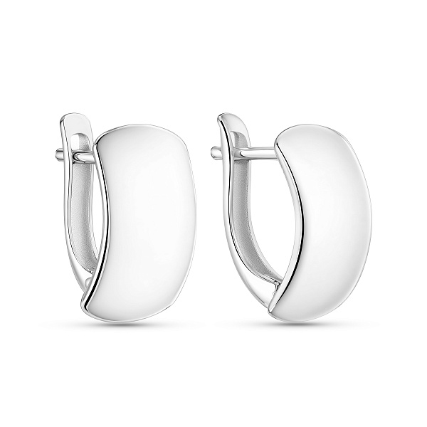Широкие серебряные серьги (арт. 7502/3771/1) – изображение 1