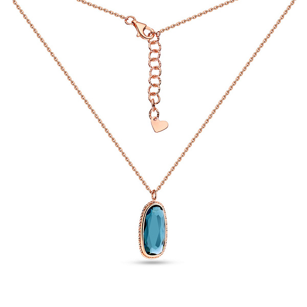 Золоте кольє з синім кварцом (арт. 352382Пкс) – зображення 2