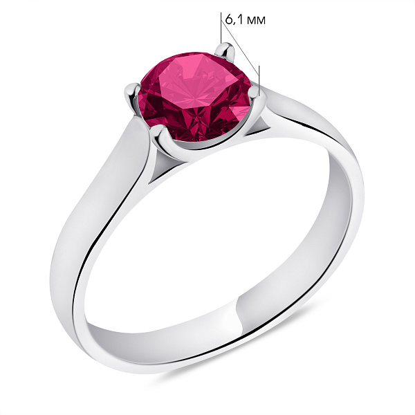 Серебряное кольцо с розовым альпинитом (арт. 7501/6712амлн) – изображение 2