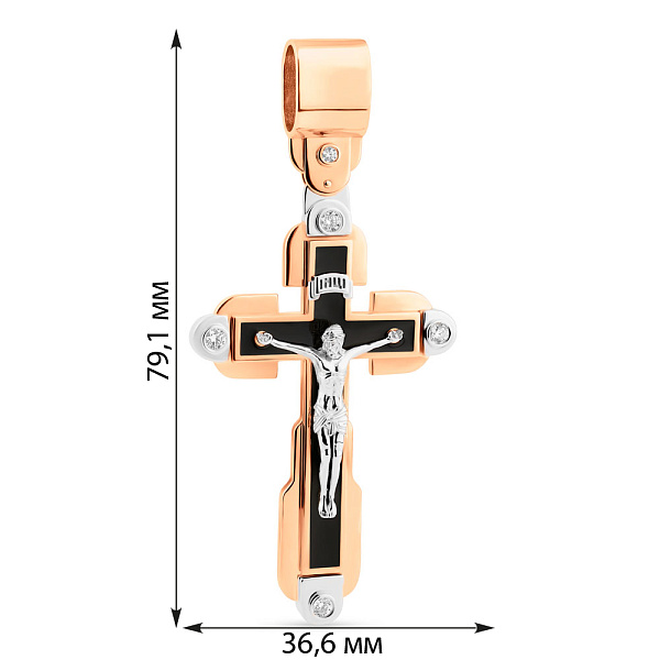 Золотой крестик с распятием (арт. 720048Д) – изображение 5