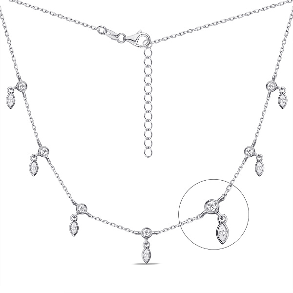Колье из серебра с фианитами (арт. 7507/1915) – изображение 1