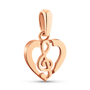 Кулон з червоного золота (арт. 424820)