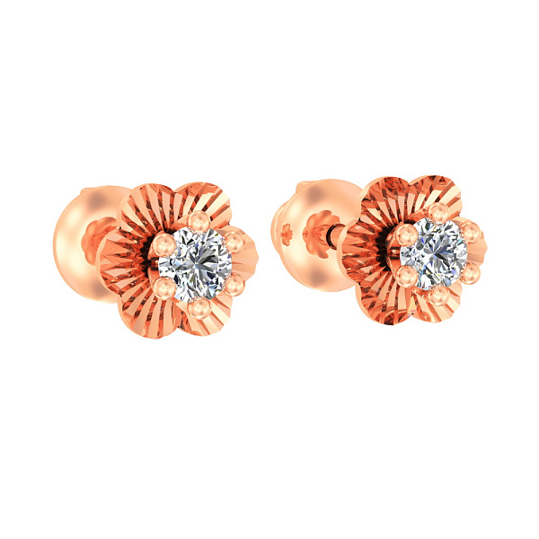 Дитячі золоті сережки з фіанітами (арт. 110508) – зображення 1