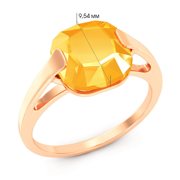 Кольцо из желтого золота с ониксом (арт. 140480ол) – изображение 2